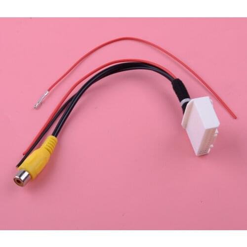 DWCX 20cm Back Up Reversing Car Interior Rear View Camera Wire Cable Harness Adapter Fit For Toyota Corolla Auris 2013 2014 2015