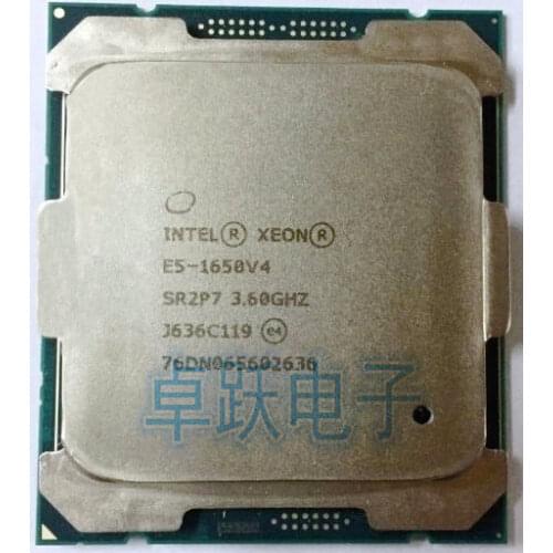 E5-1650V4 Original Intel Xeon E5 1650V4 3.6GHZ 6-Core 15MB SmartCache 140W E5 1650 V4 LGA2011-3 Free shipping