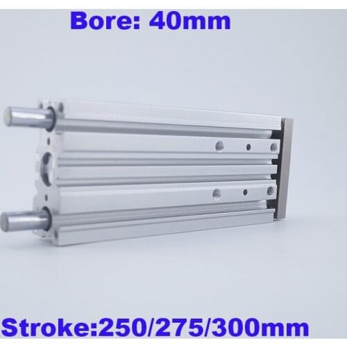 GOGO ATC Bore 40mm stroke 250/275/300mm compact guide cylinder MGPM Slide bearing/MGPL Ball bushing piston rod cylinder