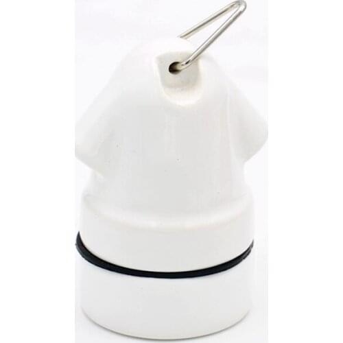 E27 Ceramic Lamp Holder With Double Side Entrance For Holiday Pendant String Lights
