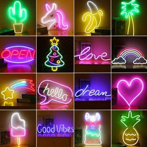 INS Style USB LED Wall Lamp Flamingo Cat Lip Star Cloud Night Light For Room Decor Wedding Bithday Bachelorette Party Gift