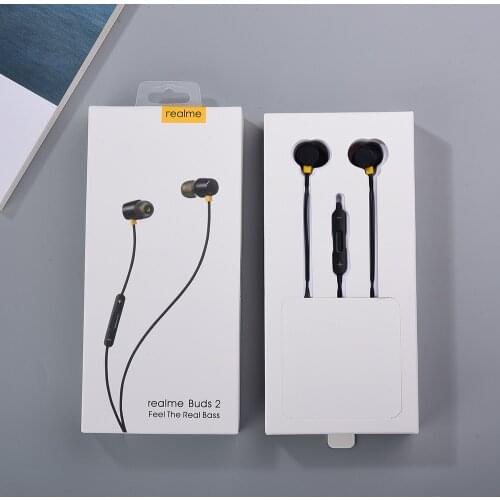 Realme Buds 2 Earphone In-Ear Classic Bass Stereo Sports Music Headsets 3.5MM Jack Earphone For Realme X2 Q2 Pro V5 V3 7i GT Neo