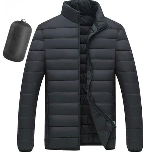 New Mens Parka Coat Light Cotton Jackets Winter Autumn Fashion Thermal Casual Coats Mens Brand Clothing SA749