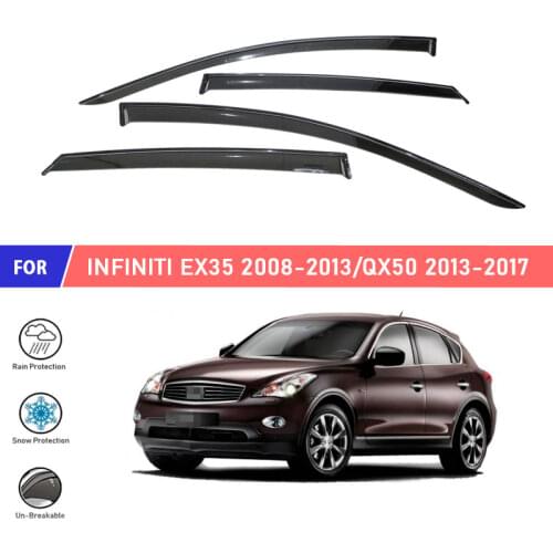 Window deflector for Infiniti EX35 2008-2013 / QX50 2013- car window deflector wind guard vent sun rain visor cover car decor