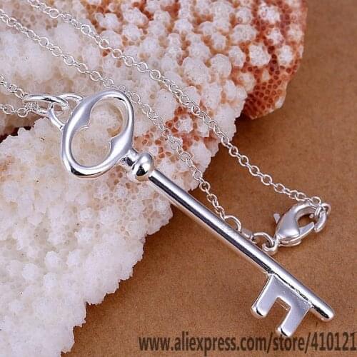 P109_2 Lucky Charm Silver Color Pendants For Women Jewelry Necklace Women Accessories Fashion Pendant 8 Key Word /flbaoci