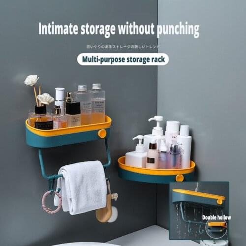 Bathroom Shelf Shampoo Holder Cosmetic Wall-mounted kichen Storage Shelf corner Bathroom support shelves for bathroom Accessorie