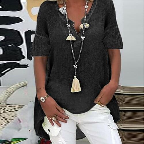 Plus Size Blouse Women Casual Long Sleeve Solid Loose V-neck Shirt Streetwear Blouse Top Elegant Blusas Mujer Рубашка Женская