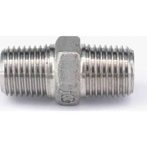 1/8" BSP Male Hex Nipple Union 304 Stainless Pipe Fitting Connector Coupler Water Oil Air