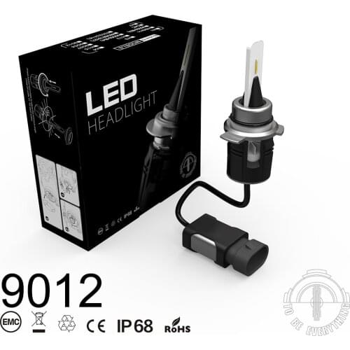 1 Set 9012 HIR2 Bullet B6 LED Headlight Slim Conversion Kit 42W 5200LM CSP Y11 Chip All-in-one Pure White 6000K Car Driving Bulb