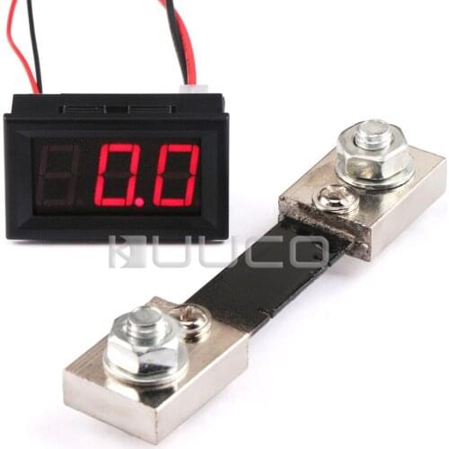 100A Current Tester 0.56" Red Led Ammeter DC 12V 24V Digital Meter / Ampere Meter + Resistive shunt