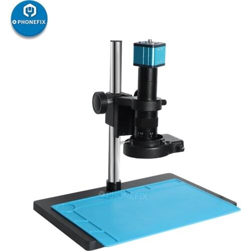 Full HD 1080P VGA 38MP USB Video Lab Industrial Microscope Camera 180X C Mount Lens Rotating Holder Mobile Phone Soldering Repai