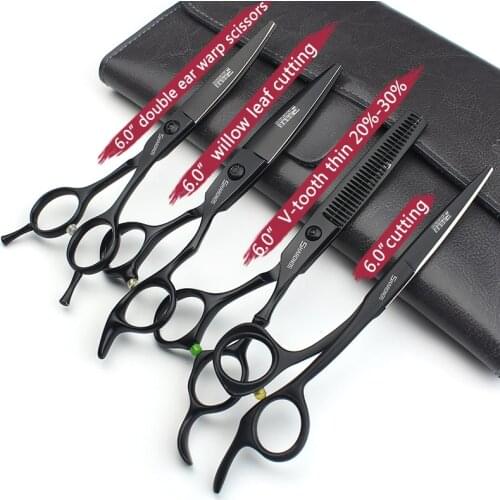 Japan 440C Hair Salon Special Scissors Stylist Hairdressing Scissors Beauty Salon Non-slip Wear-resistant Free custom logo fine