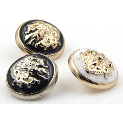 Metal button clothing British double lion coat suit button female coat windbreaker buckle 10MM-28MM