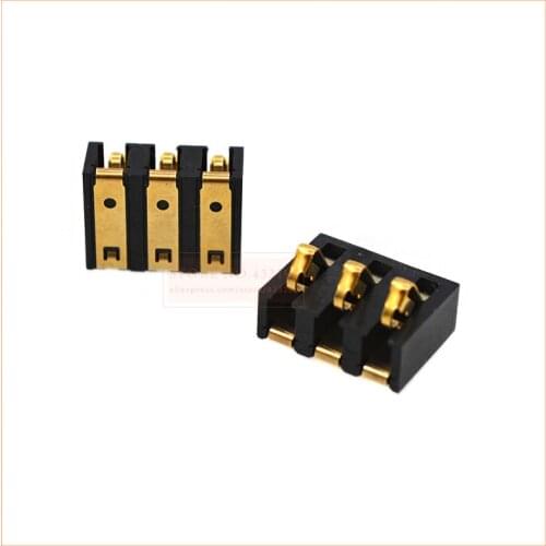 10PCS SMD3Pin pitch 4.25mm Inner Battery Connector Holder Clip Contact replacement for mobile phones common use high quality