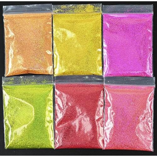 200g/Pack 1/128(0.2mm) Nail Glitter Powder High-Quality Shining Laser Nail Art Dust 18 Color Chrome Ultra-Fine Holo Powder Te#51