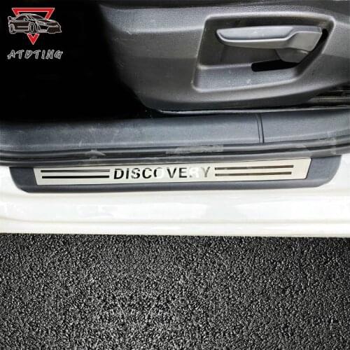 4pcs of Car External Door Sill Scuff Plate Trim For Land Rover Discovery Sport 2015 2019 For Discovery 5 17-19 Car Accessories
