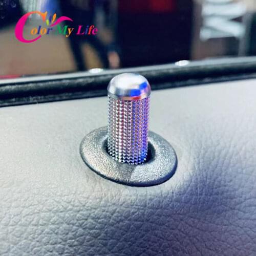 4pcs Car Modified Door Bolt Lock Pin Auto Doors Bolt for Mercedes Benz A B Class W176 12-15 CLA GLA C117 X156 2014 2015 ML CLS