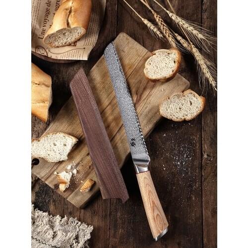 67-layer steel V gold 10 Damascus kitchen knife Bread Knives Serrated knife Cake serving knives
