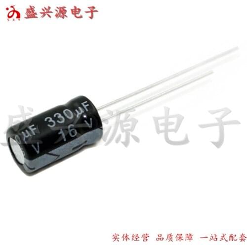 16v330uf 16v aluminum electrolytic capacitor 6x12 16v330uf 16V470UF in-line electrolytic capacitor 6x12 470UF16V 8x12 8x9 8x7