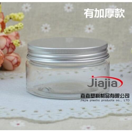 Free shipping: 100ml Empty Container for Styling Gel Hair Wax 100g Cream Jar PET Packaging with silver aluminum lid
