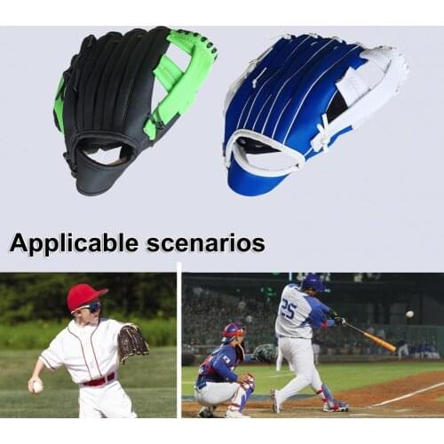 1Pc Baseball Glove Thicken Shockproof Faux Leather Impact Resistant Softball Glove for Youth Kids Adult