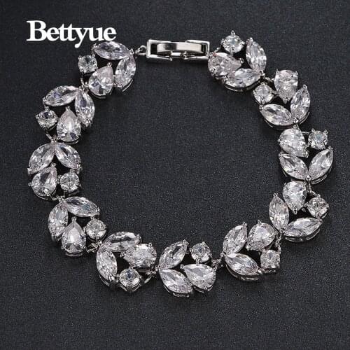 Bettyue Brand Fashion Hot Sale Wholesale AAA Cubic Zircon Two Colors Jewelry Bracelets For Gothic Style Wedding Party Gifts
