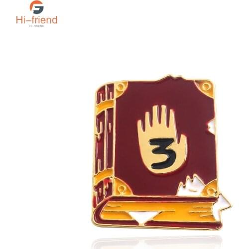Journal 3 Brooches Pins Dipper Diepsloot Diary Book Pendant Badges Brooches for Women Men Kids Jewelry Cute Gifts