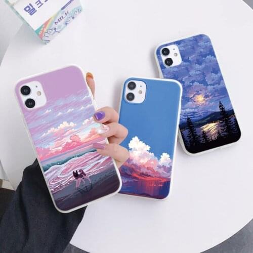 Cartoon Landscape Case For Xiaomi Redmi Note 9s 10 9 8 Pro 8T 10s 7 6 5 9C Mi Poco F3 X3 NFC A3 9 SE 10 9T 10T 11 Lite TPU Cover
