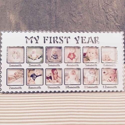 Baby Photo Frame Babys First Year 12 months month Baby Frame set table/Hanging Decorative kids Childrens Day gift