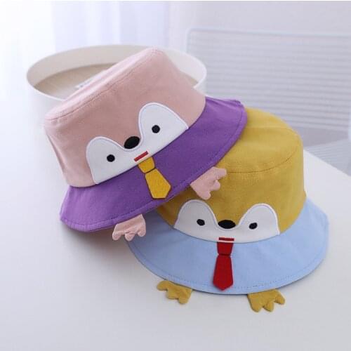 2021 New Cartoon Baby Hat Spring Autumn Kids Hat For Girls Boys Bucket Hat Children Baby Cotton Fisherman Cap Accessories