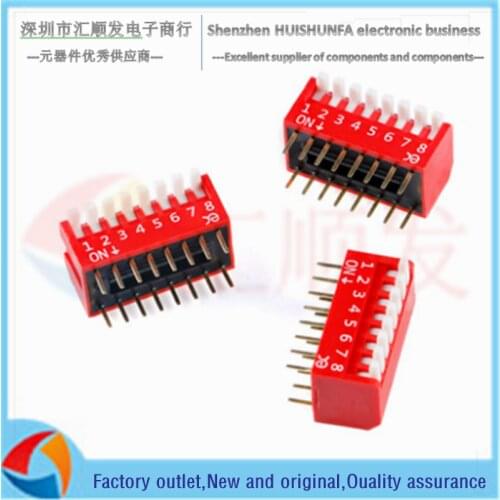 DSDP08LHGET 2.54mm pitch 8-bit key type DIP switch/dip code switch