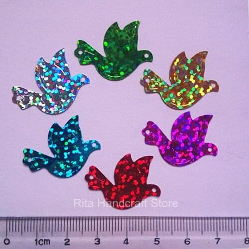HOT ! 550pcs 26*19mm Wholesale Dove Loose Sequins Paillettes Crafts Sewing ,Women Kids Diy Garment Accessories SFLYX21
