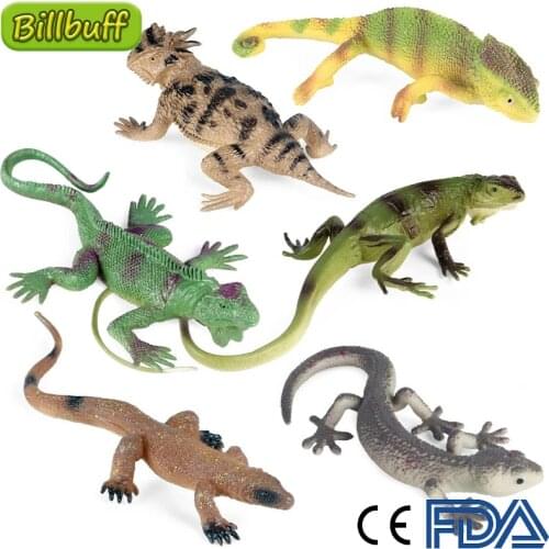 Simulation 3D Animals Insect Models Mini Animals Gecko Lizard Ornaments Kids Cognitives Educational Toys for childrens Kids Gift