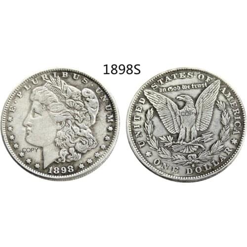 US 1898-S Morgan Dollar Silver Plated Copy Coin