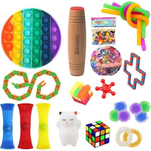 28/30/36PCS Fidget Sensory Toy Set Stress Relief Toys For Kids Adults Gifts Autism Anxiety Relief Stress Squeeze Toys