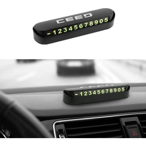 Car Temporary Parking Card Phone Number Card Plate Sticker for Kia Ceed Accessories