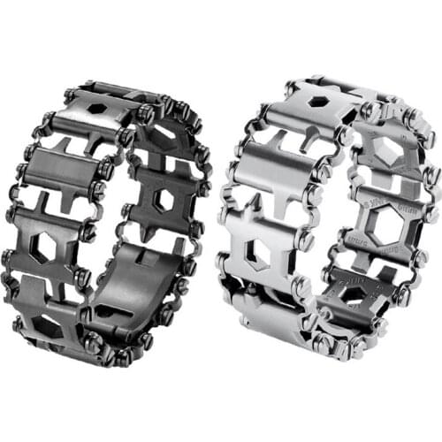 New High quailty Survival Bracelet Men Wearable 29 In 1 Bracelet Stainless steel Tool Strap Multi-function Outdoor Emergency Kit