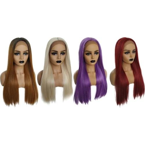 Fashion Cosplay Wig Long Straight Hair Charming Mild Women Lace Front Wigs