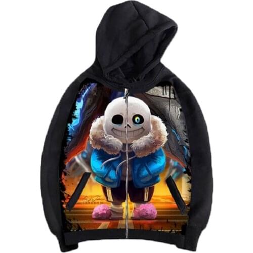 High-Q Unisex Anime Cos Undertale Frisk Toriel Sans Papyrus Casual Hooded Hoodie Sweatshirts Cardigan