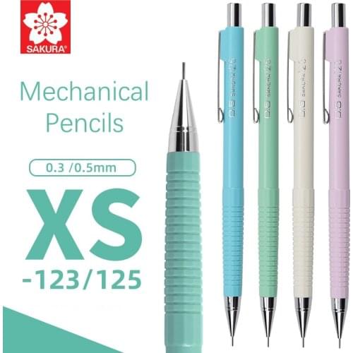 SAKURA Macaron Mechanical Pencil 0.3/0.5mm Anti-breaking Lead Writing Design Hand-painted Pencil for Students