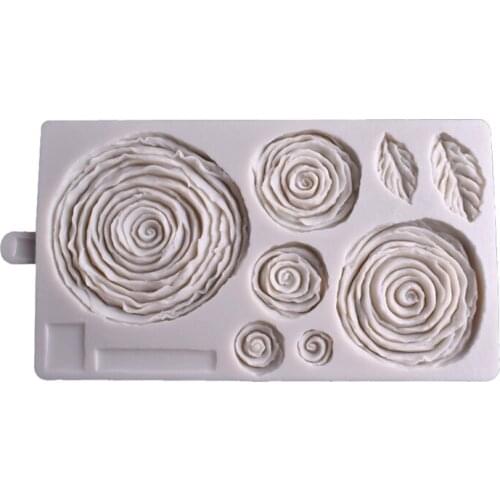 8 Roses Leaves Silicone Cake Mold Chocolate Fruit Silicone Baking Cake Edge Decorating Tool