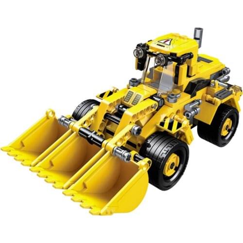 Creative Robot Engineering Bulldozer Building Blocks Crane City Truck Tech Construction Vehicle Car Bricks Toy For Children Gift