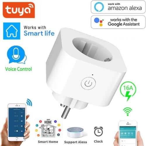 Smart Plug Wifi&Bluetooth-compatible Pairing 16A Wireless Power Monitor Socket Outlet Voice Control Works With Alexa Google Home