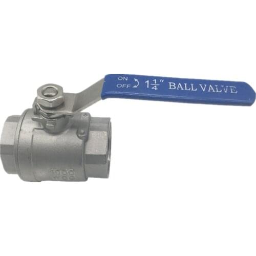Internal Screw Line 2P Ball Valve Large Flow Through Valve Water Pipe Card Closing Valve Stainless Steel 201/304 Two-piece