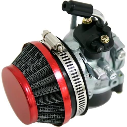 High Performance Red Air Filter Carburetor For 49cc 60cc 80cc Motorized Bike