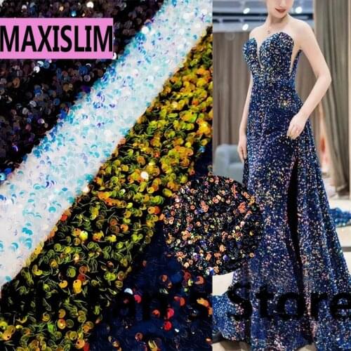 DIY 5MM High Quality Foam Show Sequin Fabric Velvet Bottom For Shows and Other Important Occasions 130CM Wide Free Shipping