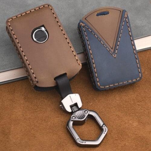 High quality Leather Car Key Cover Case For volvo xc90 2017 s90L t5 t6 2015 2016 t8 s90 2018 XC60 Smart Key Cover Accessories