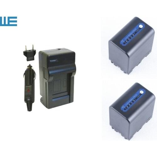 2x NP-QM91D,NP-QM91,NP-FM90 QM91D,QM91,FM90 Battery+Charger for Sony CD-TRV107, CCD-TRV108, CCD-TRV118, DCR-PC115E DCR-TRV265