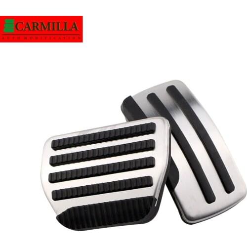 Carmilla Stainless Steel AT MT Gas Pedale Pad Brake Pedal Cover for Nissan Patrol VI Y62 2011 - 2017 Car Pedals Protector Parts