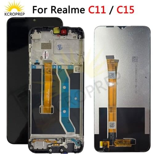 LCD for OPPO Realme C11 C15 RMX2185 RMX2180 LCD display touch panel screen digiziter sensor with frame assembly lcds replacement
